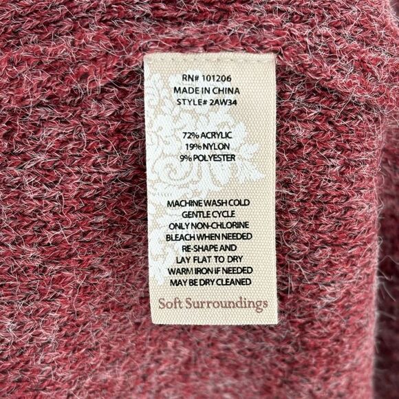 Soft Surroundings Solange Sweater Red Wine Large - Picture 10 of 11